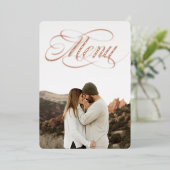 フロント フォト メニュー 本物の箔 招待状 (立ち正面)