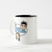 フロント・ポーチのコーヒー・マグからの物語 ツートーンマグカップ (正面左)