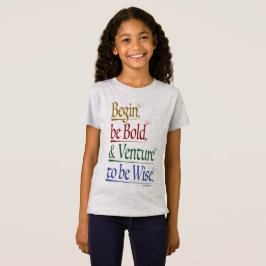 フロント – 魔法のホレス引用文ガールズスリムフィットティー Tシャツ