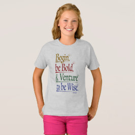 フロント – 魔法のホレス引用文キッズTシャツ Tシャツ