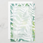 フロンドワルツパームフロンド葉ズ 便箋 (正面/裏面)