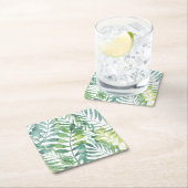 フロンドワルツ – パームフォンド葉ズ スクエアペーパーコースター (インサイチュ)