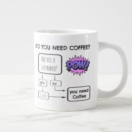 フローおもしろいチャート、コーヒーは必要か？ ジャンボコーヒーマグカップ