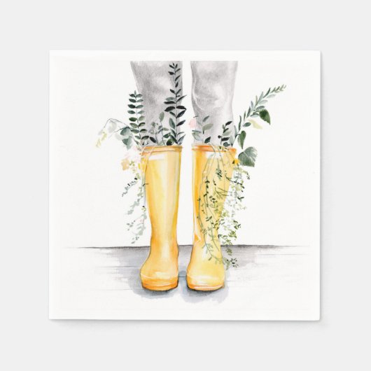 フローと成長I スタンダードカクテルナプキン (正面)