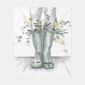 フローと成長II フリースブランケット (正面)