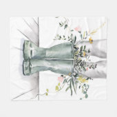 フローと成長II フリースブランケット (正面(横))