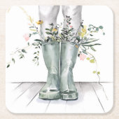 フローと拡張II スクエアペーパーコースター (正面)