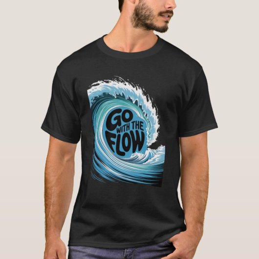 フローに身を任せてミニマル引用 Tシャツ (正面)