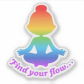 フローのシールを見つける（虹） シール (正面)