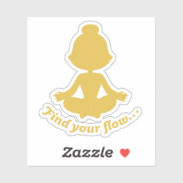 フローのステッカーを見つける（黄色） シール