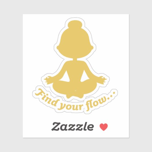 フローのステッカーを見つける（黄色） シール (シート)