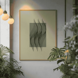 フローイング幾何学的抽象芸術アート ポスター