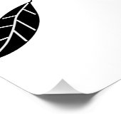 フローイング白黒フローラデザイン ポスター (コーナー)