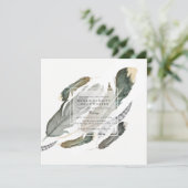 フローイング・フィーザーズ・ウォーターカラー | ウェディング 招待状 (スタンド正面)