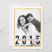 フローウェイハナクテモダンンクリスマス写真 シーズンカード (正面)