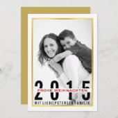 フローウェイハナクテモダンンクリスマス写真 シーズンカード (正面/裏面)