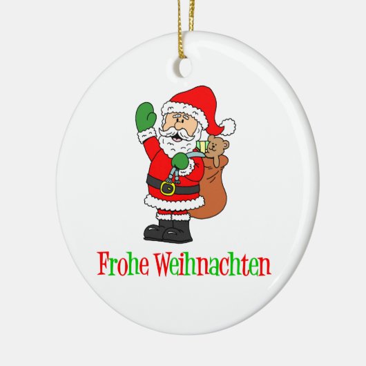 フローウェイハナクテンドイツのクリスマスサンタ セラミックオーナメント (左)