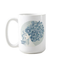 フローウーマンアート – Blue Tile Fusion