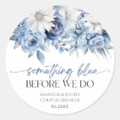 フローカルカップルシャワーの前に何か青いもの ラウンドシール (正面)