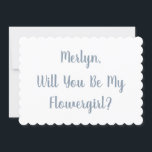 フローガロール名前をカスタムするダスティブルースクリ結婚プト 招待状<br><div class="desc">ミニマルシンプル頼カスタマイズデザインのエレガントテンプレートは私の花の文字と名前をカスタムするのメッセージとカスタムのメッセージを持つ!</div>