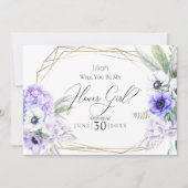 フローガロール |ヴァイオレット・アネモンフローラ 招待状 (正面)