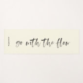 フロークリームの白い言葉を使う ヨガマット (正面(横))