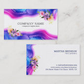 フローゲートインクテクスチャフローラアクセント 名刺 (正面/裏面)