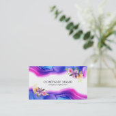 フローゲートインクテクスチャフローラアクセント 名刺 (スタンド正面)