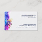 フローゲートインクテクスチャフローラアクセント 名刺 (裏面)