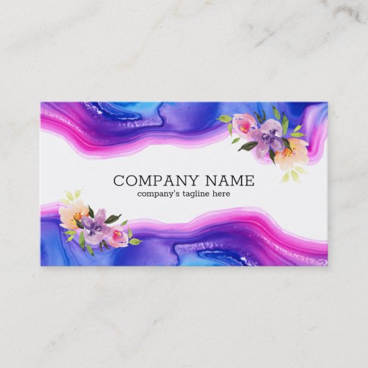 フローゲートインクテクスチャフローラアクセント 名刺 (正面)