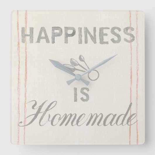 フローサックキッチンVIII スクエア壁時計 (正面)