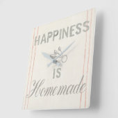 フローサックキッチンVIII スクエア壁時計 (傾斜)