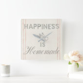 フローサックキッチンVIII スクエア壁時計 (ホーム)