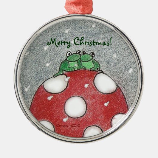 フロージクリスマス：-) メタルオーナメント (正面)