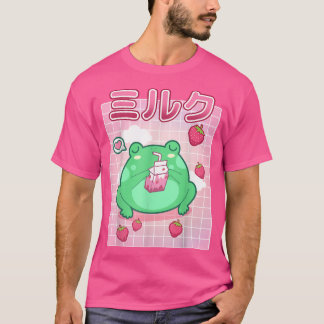 フロージストロベリーミルクパステルゴシックおもしろいかわいいトッド Tシャツ