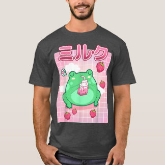 フロージストロベリーミルクパステルゴシックおもしろいかわいいトッド Tシャツ