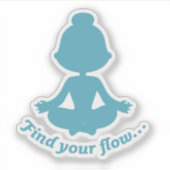 フローステッカー（シアン）を見つける シール (正面)