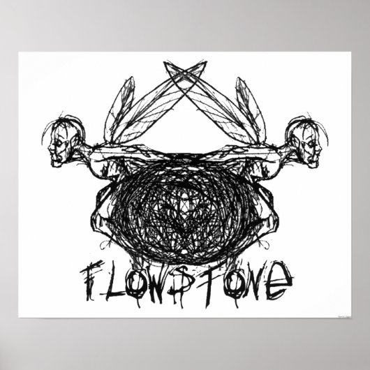 フローストーングラフィックピクセスロゴ ポスター (正面)