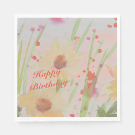 フローズンウォーターカラー設計紙製品 スタンダードランチョンナプキン