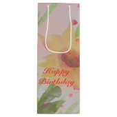 フローズンウォーターカラー設計紙製品 ワインギフトバッグ (正面)