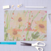 フローズンウォーターカラー設計紙製品 薄葉紙 (クラフト)