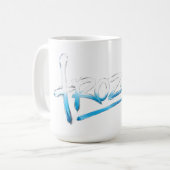 フローズンテキストTシャツ コーヒーマグカップ (正面左)
