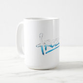 フローズンテキストTシャツ コーヒーマグカップ (正面左)