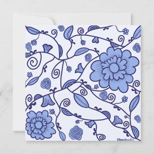 フローズンデルフトウェアをテーマにしたフラットカード (正面)