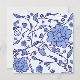 フローズンデルフトウェアをテーマにしたフラットカード