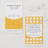 フローズンヨーグルトのロイヤリティの名刺 ロイヤリティカード (正面/裏面)
