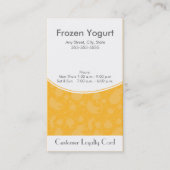 フローズンヨーグルトのロイヤリティの名刺 ロイヤリティカード (正面)