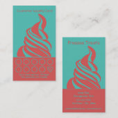 フローズンヨーグルトのロイヤリティの名刺 ロイヤリティカード (正面/裏面)