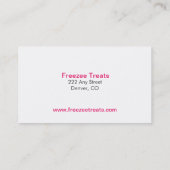 フローズンヨーグルトのロイヤリティの名刺 ロイヤリティカード (裏面)