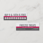 フローズンヨーグルトのロイヤリティの細い名刺 ロイヤリティカード (正面/裏面)